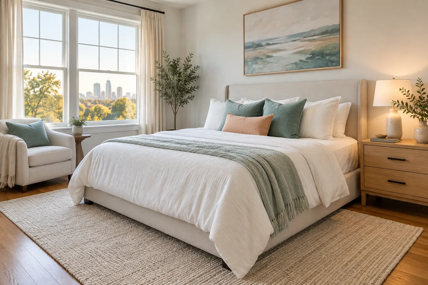 Calm concept bedroom