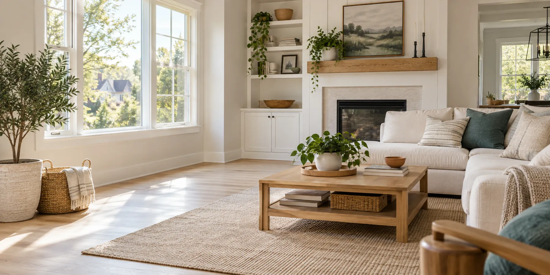 Bright, organized concept living room